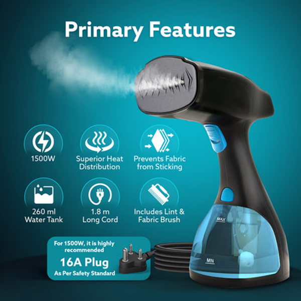 AGARO Signify 1500W Handheld Garment Steamer – Fast & Efficient-1