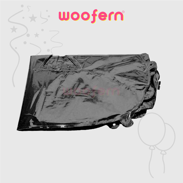 Black Foil Number Balloons 0 - 16  inch-5