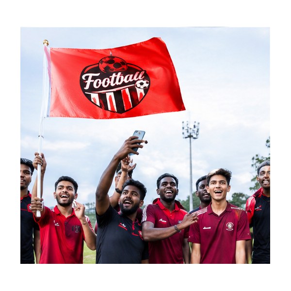 Personalized Team Flags with Logo & Text (4 x 2)-3