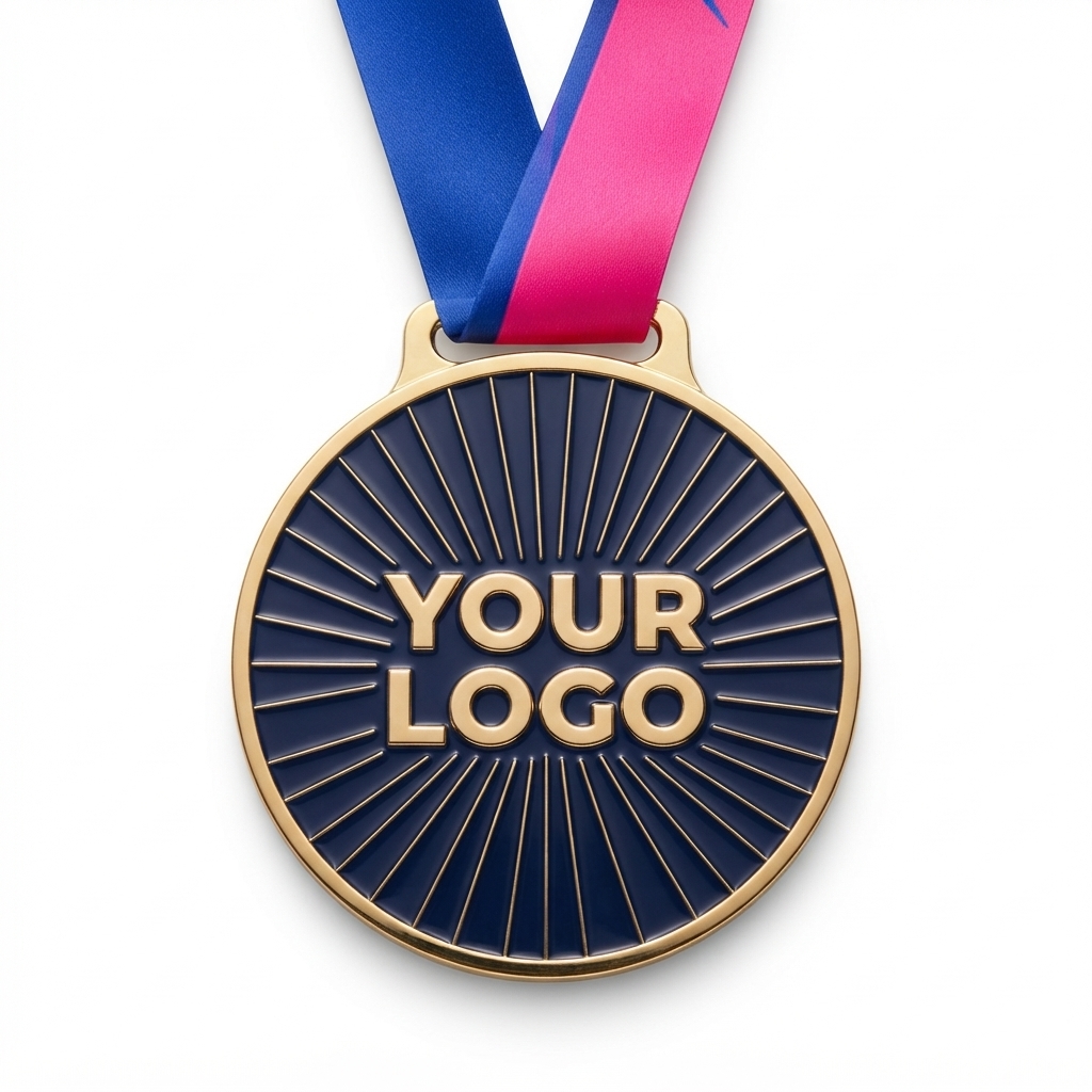 Custom Sports Medals with Personalized Ribbons-1