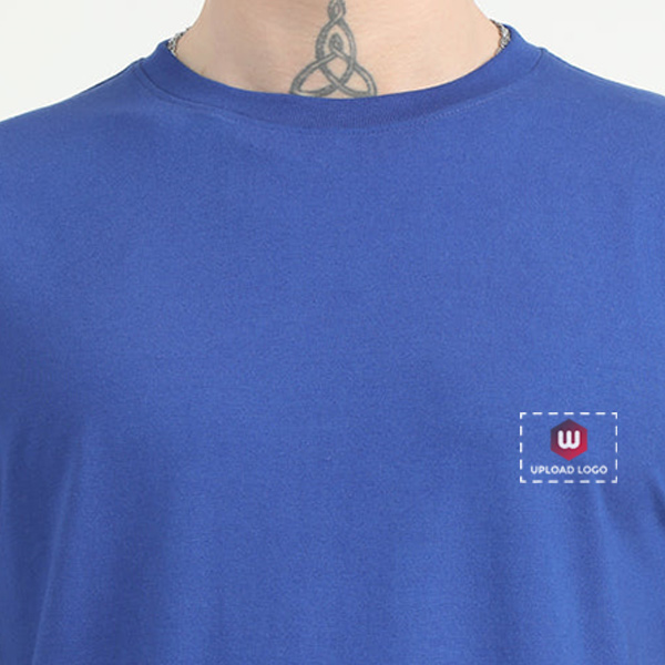 Caslay Organic Crew Neck T-Shirt (Royal Blue)-3