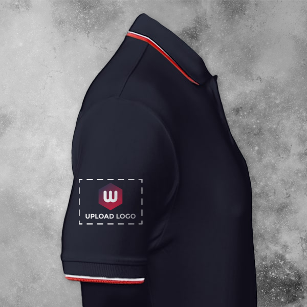 Tropikana Dry n Cool Polo T-shirt for Men (Navy Blue)- Customized Logo Left Chest & Right Arm-1