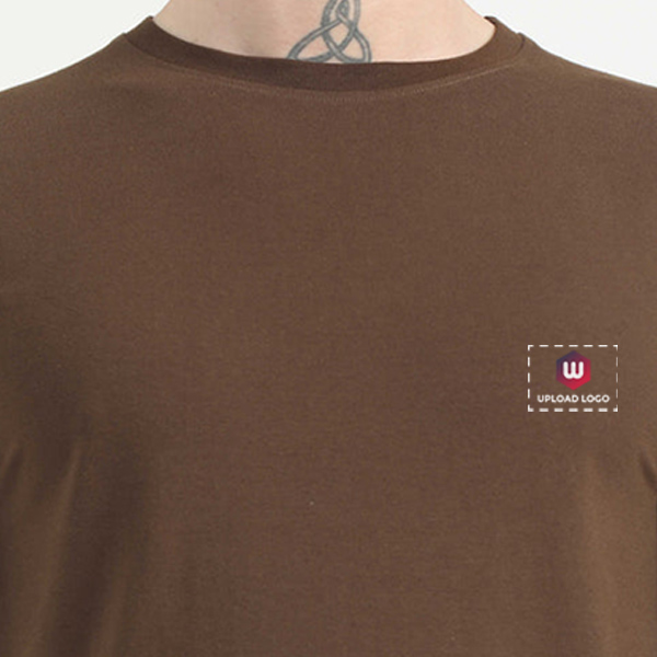 Caslay Organic Crew Neck T-Shirt (Chocolate)-3