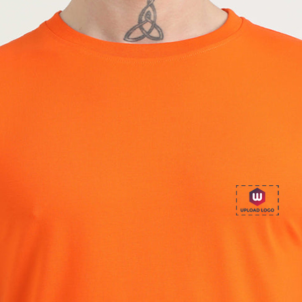 Caslay Organic Crew Neck T-Shirt (Orange)-4