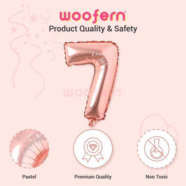 Rose Gold Foil Balloon  Number 7 - 16 inch-4
