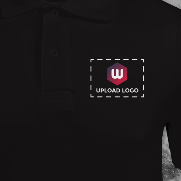 Six Degrees Cotton Polo T-shirt for Men (Black) - Custom Logo Left Chest-1