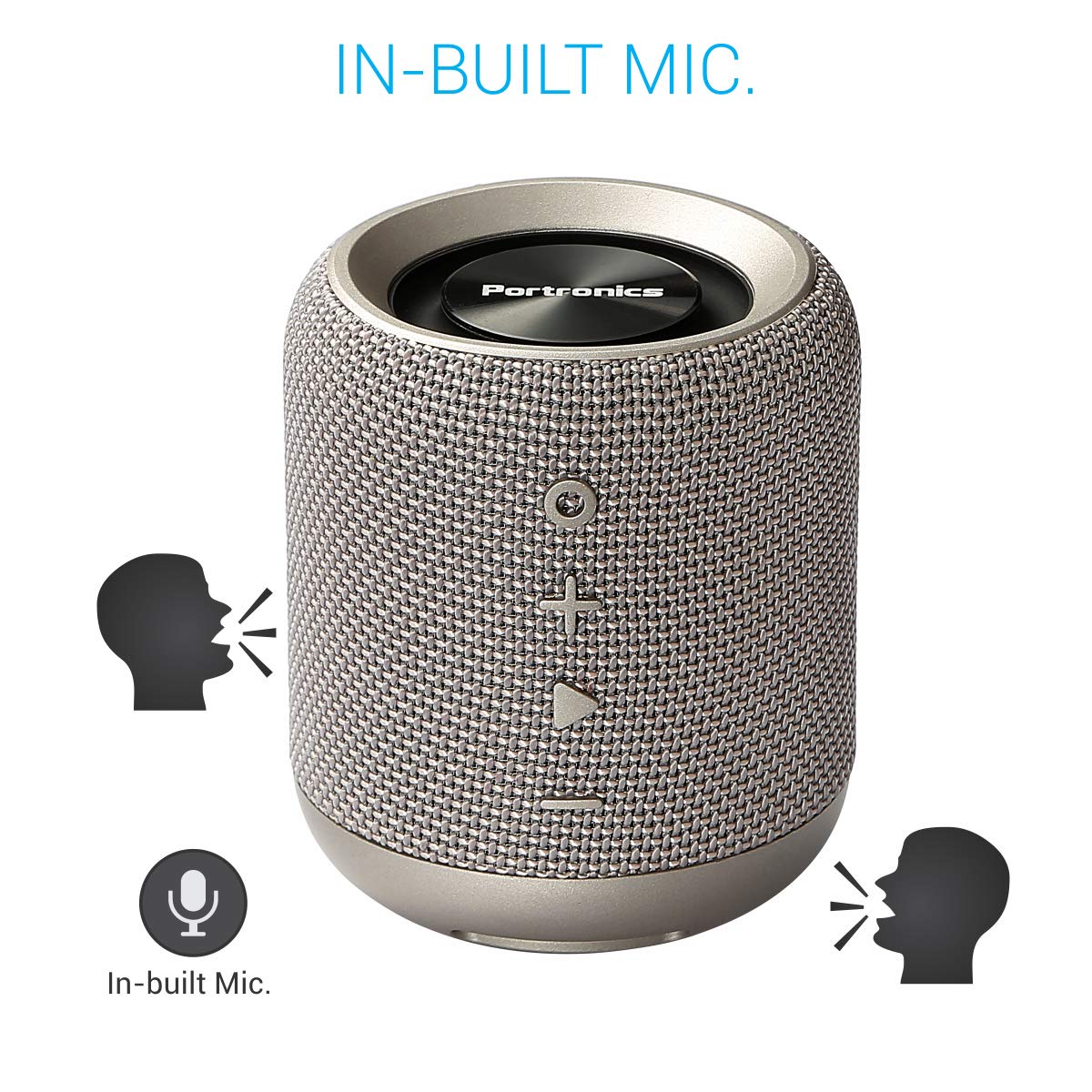 Portronics SoundDrum 10W Portable Speaker (Grey)-1