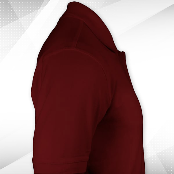 Embroidered Classic Polo T-shirt for Men Maroon – Custom Logo Left Chest-2