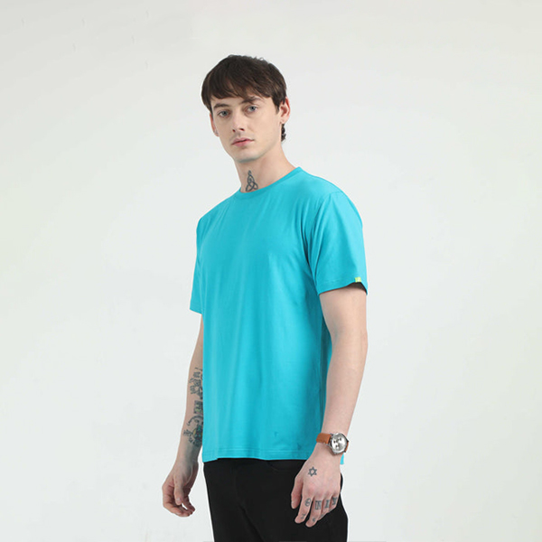 Caslay Organic Crew Neck T-Shirt (Teal)-1