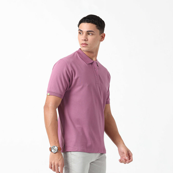 Caslay Organic Polo T-Shirt (Purple)-2
