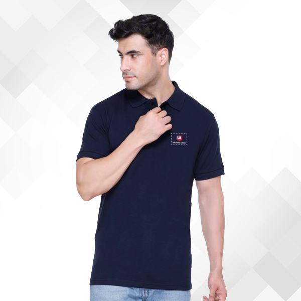 Winbarg Cotton Poly Stretch Polo - Navy T-Shirt