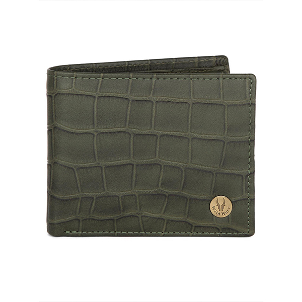 WILDHORN SEYMOUR Leather Wallet & Belt – Premium Gift for Men (Green Croco)-1
