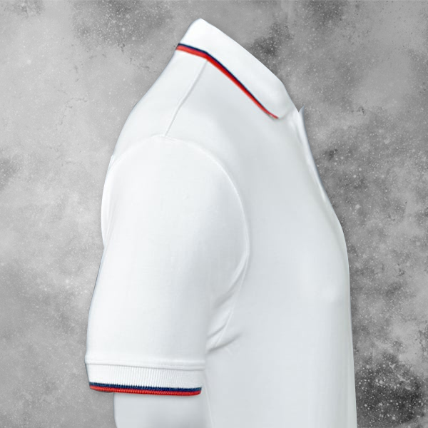 Tropikana Dry n Cool Polo T-shirt for Men (White)- Customized Logo Left Chest-2