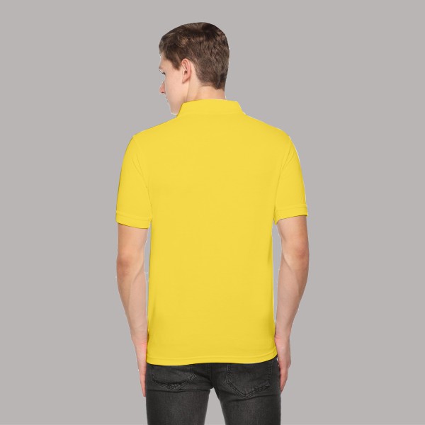 Embroidered FasTees Polo T-shirt for Men (Golden Yellow)-4