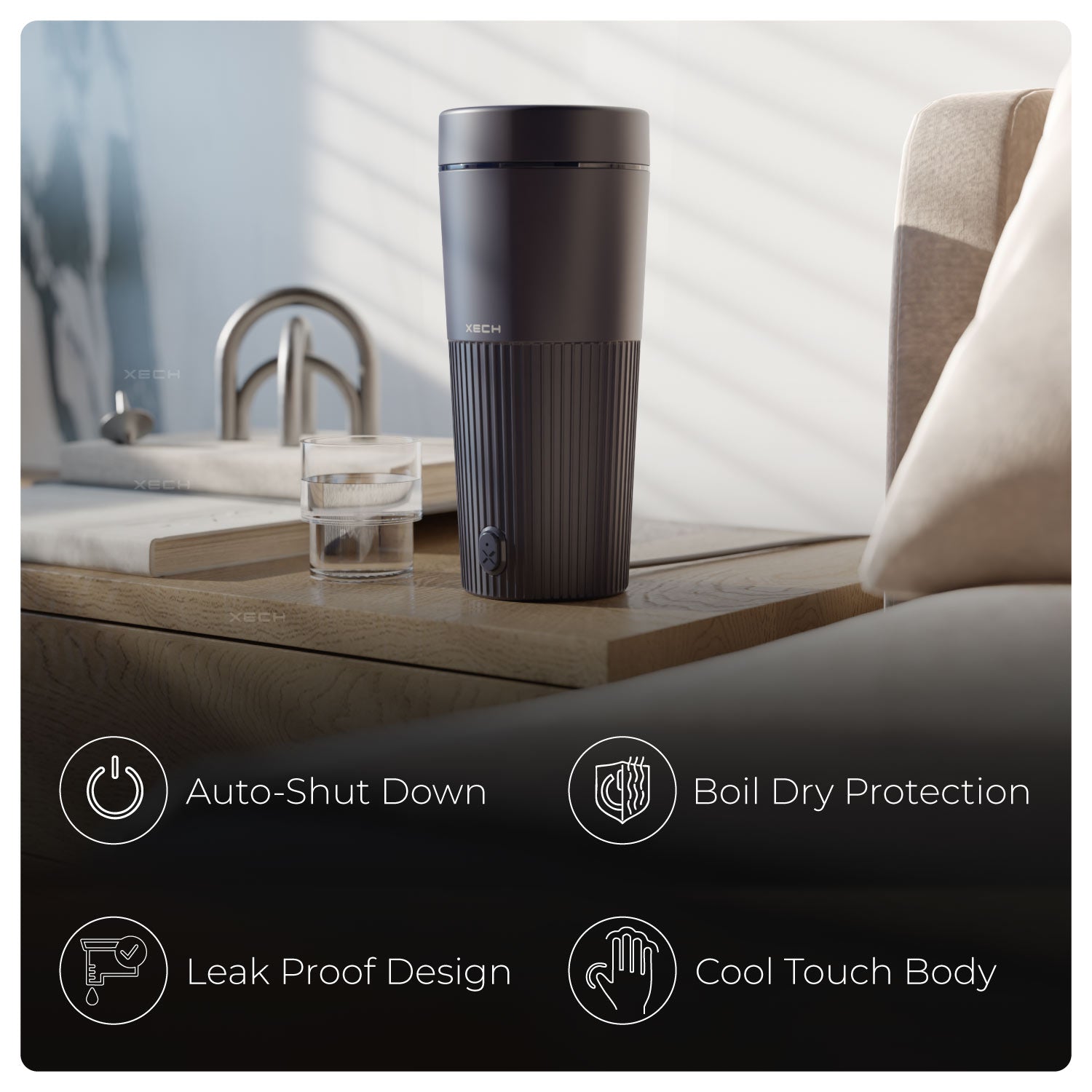 XECH Hydroboil Pro Electric Kettle 700ml (Blue) with Custom Logo Branding-5