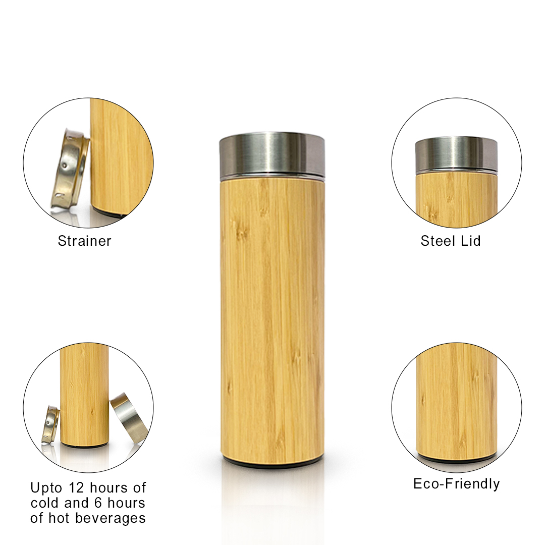 Personalized Bamboo Bottle 450ml for Corporate Gifting-2