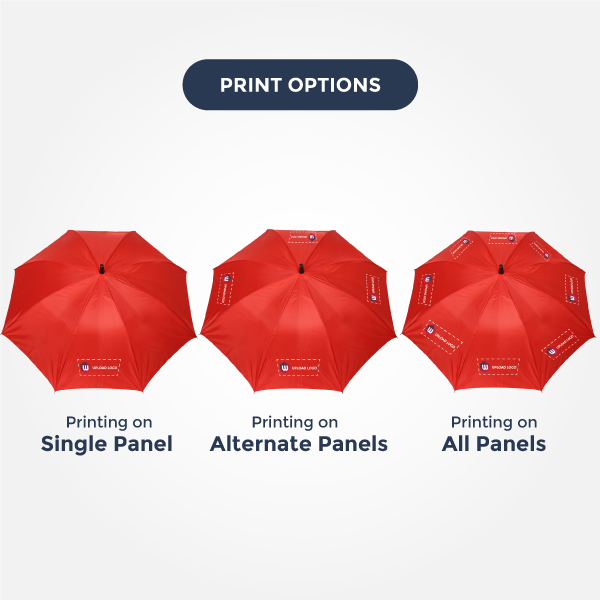 Promotional Umbrellas Customized Logo -23x8 Red-3