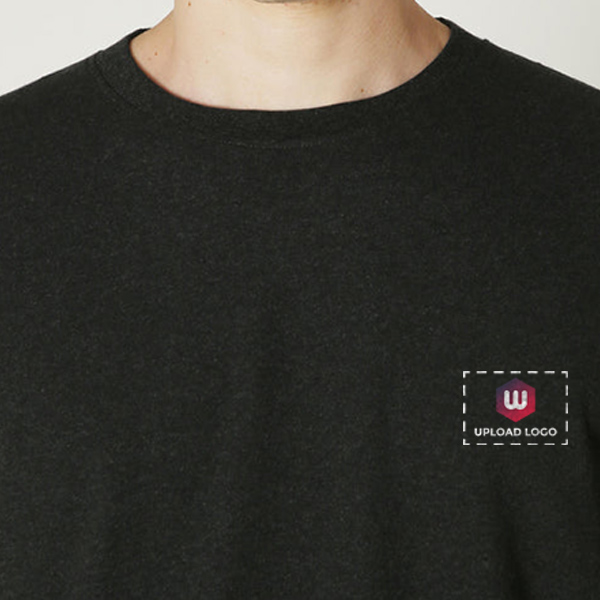 Caslay Crew Neck T-Shirt (Charcoal Melange)-5