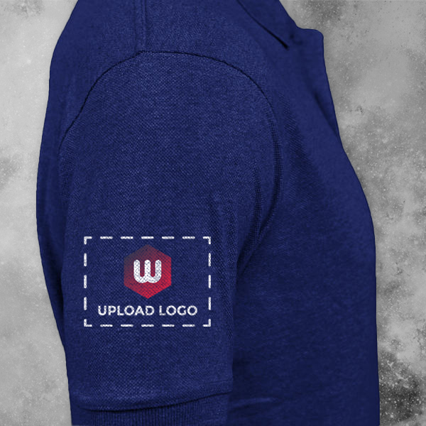 Scott Young Polo T-shirt for Men Navy Blue Melange - Custom Logo Left Chest & Right Arm-1