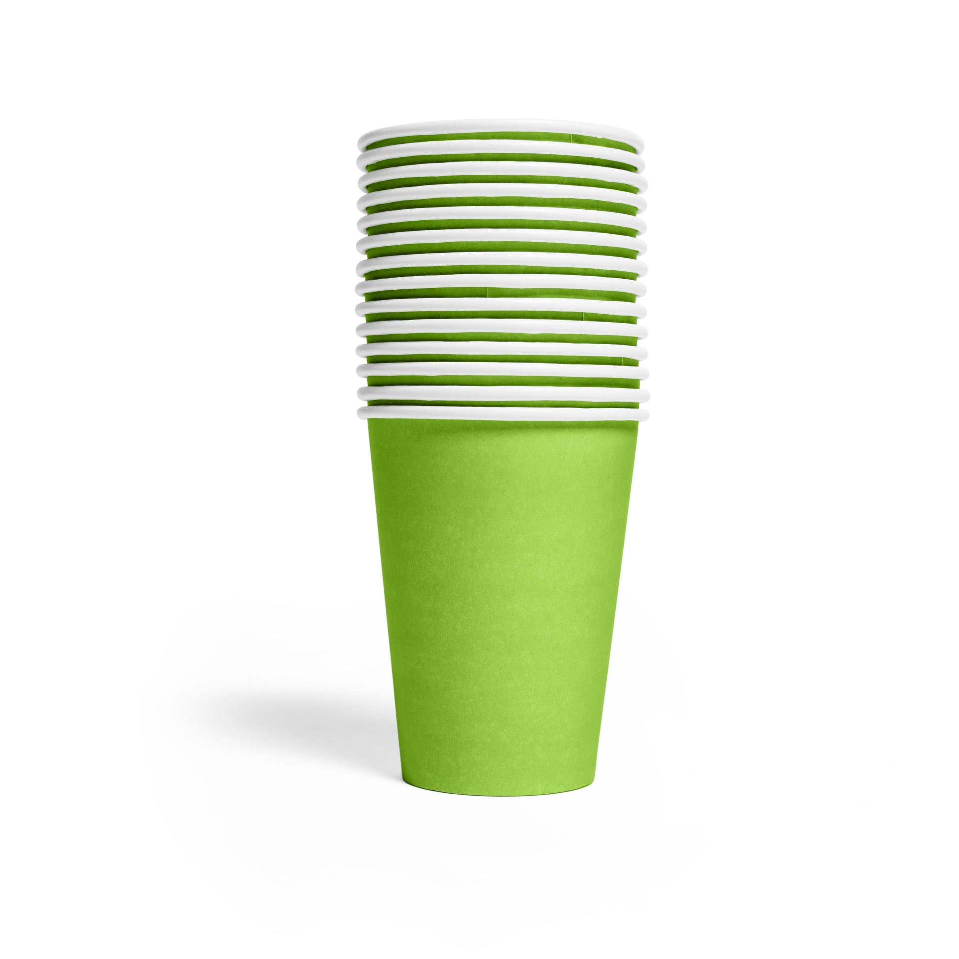 Premium Lime Green Paper Cups  250ml- 14 Pc