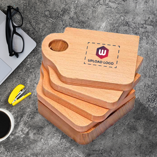 BioQ Set of 4 Custom Wooden Coasters-1