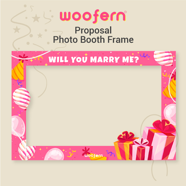 Will You Marry Me Proposal Photo Booth Frame