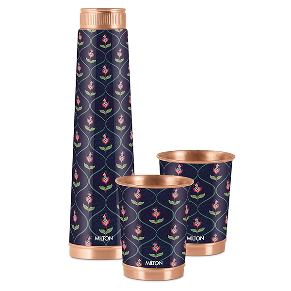 MILTON Copper Eterna Diwali Gift Set - Blue-1