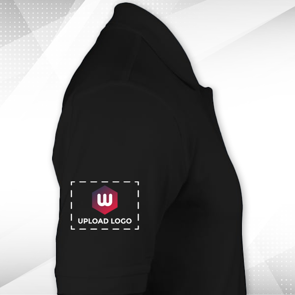 Embroidered Classic Polo T-shirt for Men Black – Custom Logo Left Chest & Right Arm-1