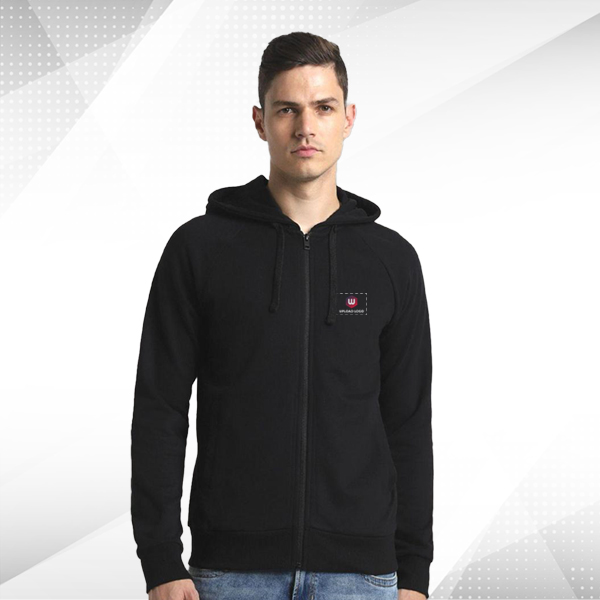 Jack & Jones Austin Hoodie Jacket with Custom Logo (Black)