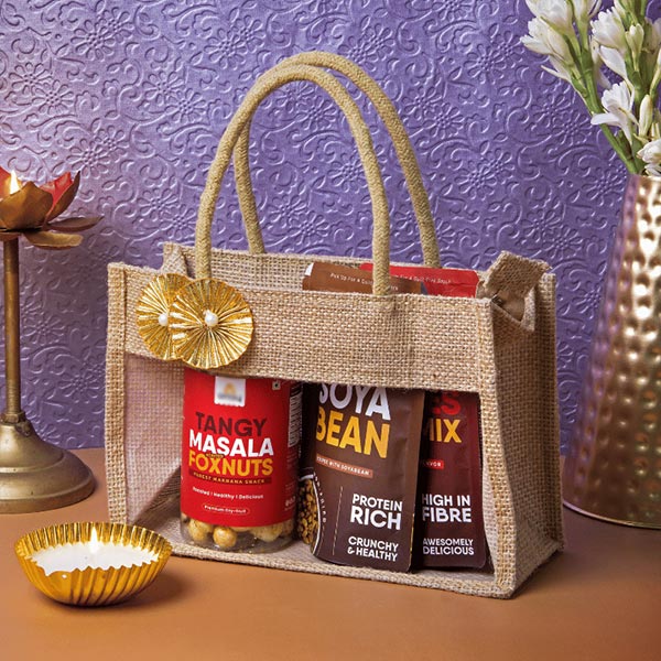 Nourish & Nibble Diwali Jute Bag-2