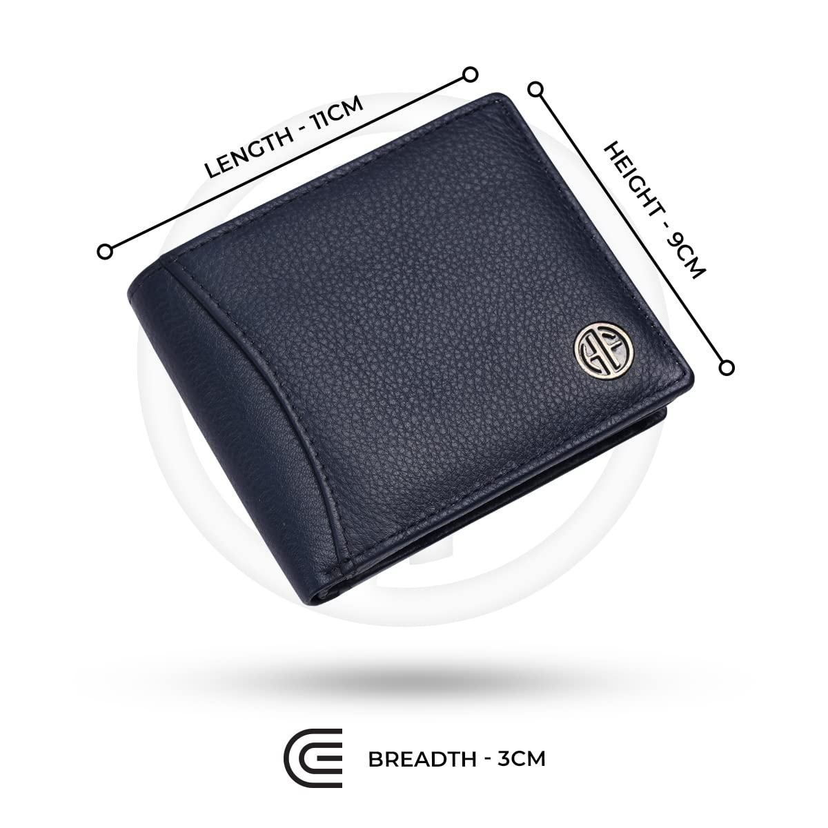 HF Men's Executive Leather Gift Set – Wallet, Keychain & Pen | Premium Corporate Gift (Blazy Blue)-4