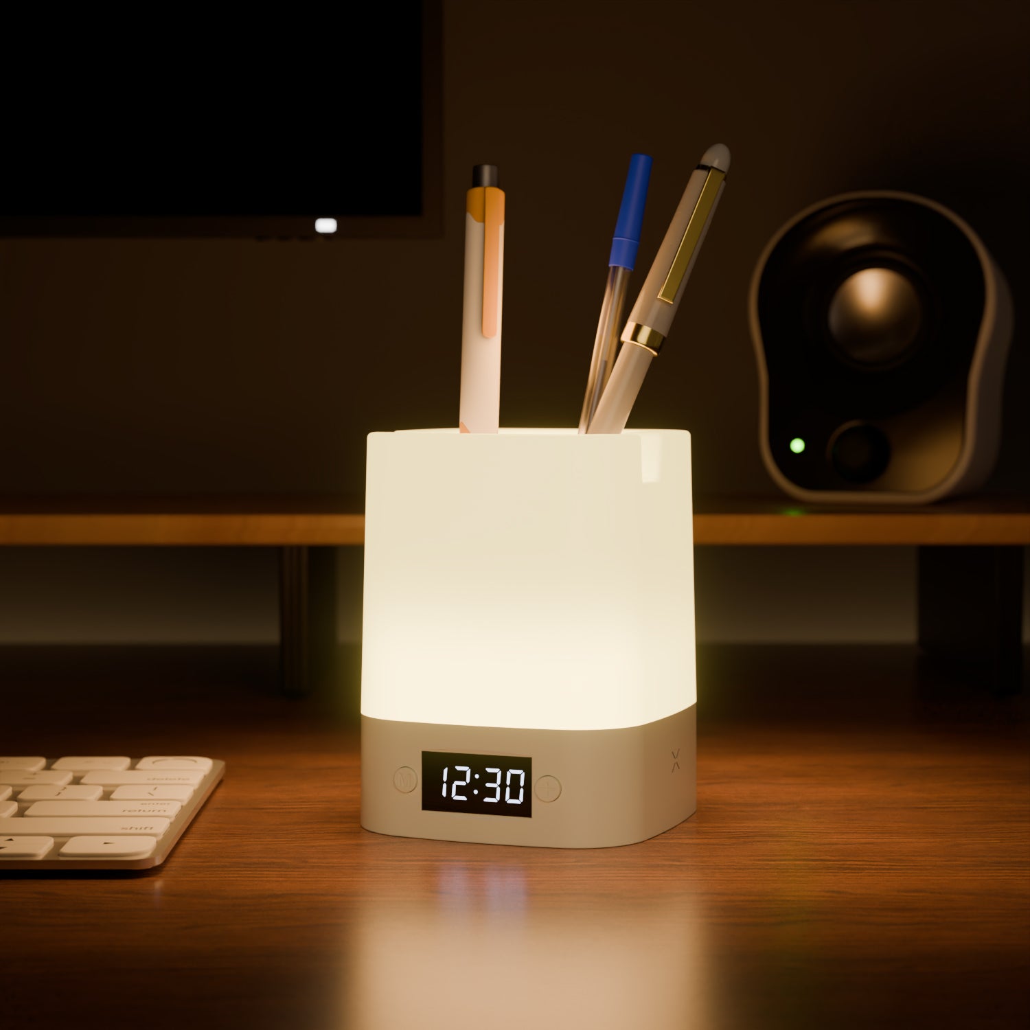 XECH Nova Digital Clock with Ambient Light & Desk Organizer-0