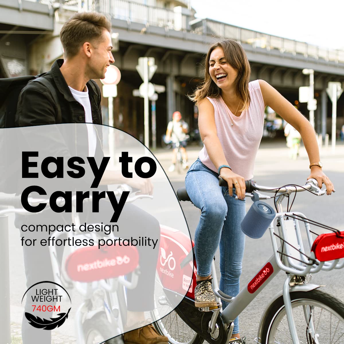 Portronics SoundDrum P 20W Portable Bluetooth Speaker (Blue)-3