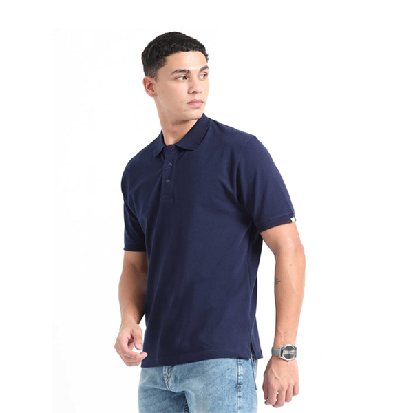 Caslay Organic Polo T-Shirt (Navy Blue)-1