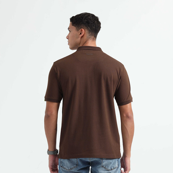 Caslay Organic Polo T-Shirt (Chocolate)-3