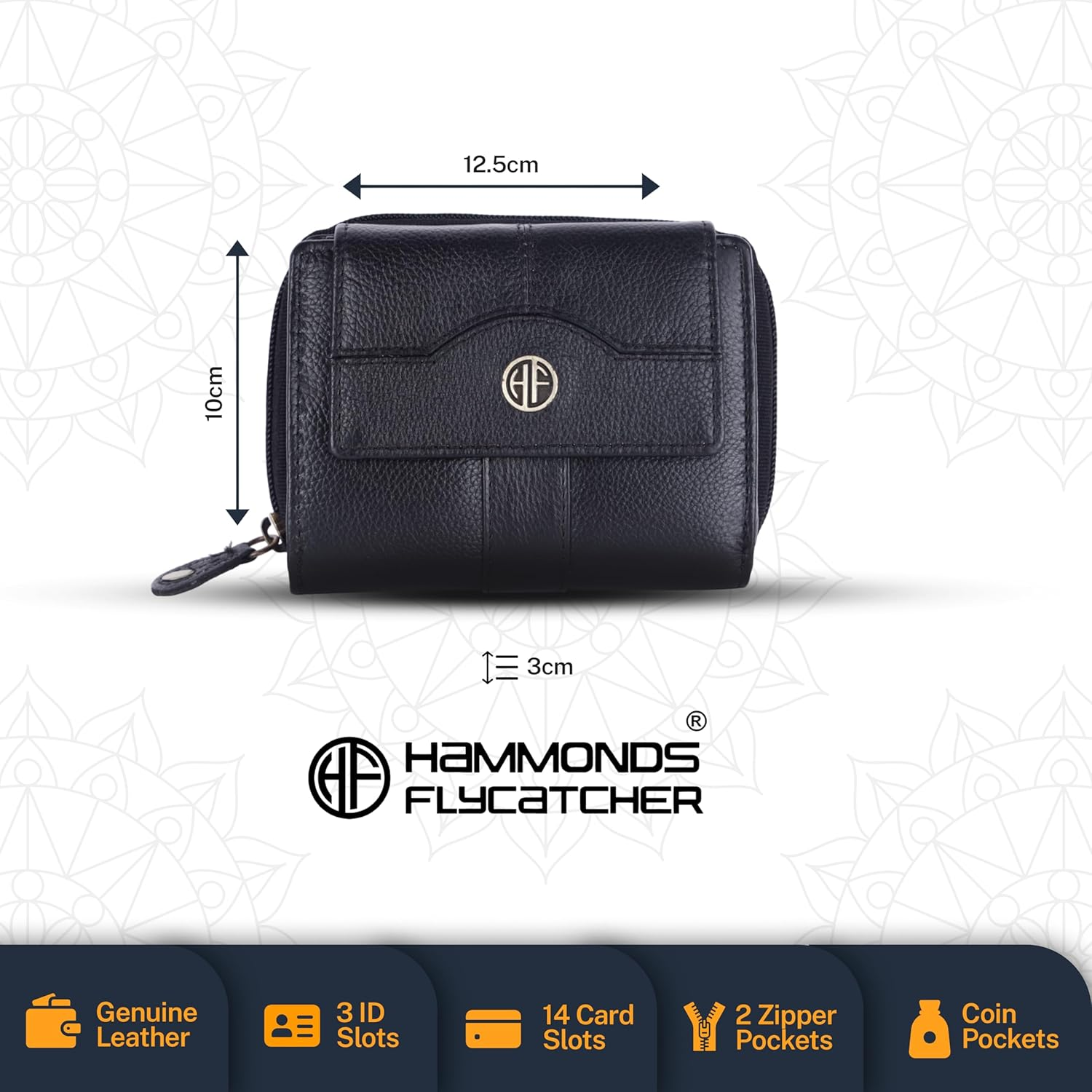 HF Genuine Leather Executive Gift Set | 5-in-1 Mega Combo for Men & Women (Black)-2