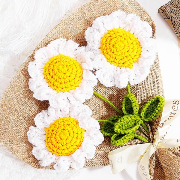 Classic Crochet Daisy Bouquet-1