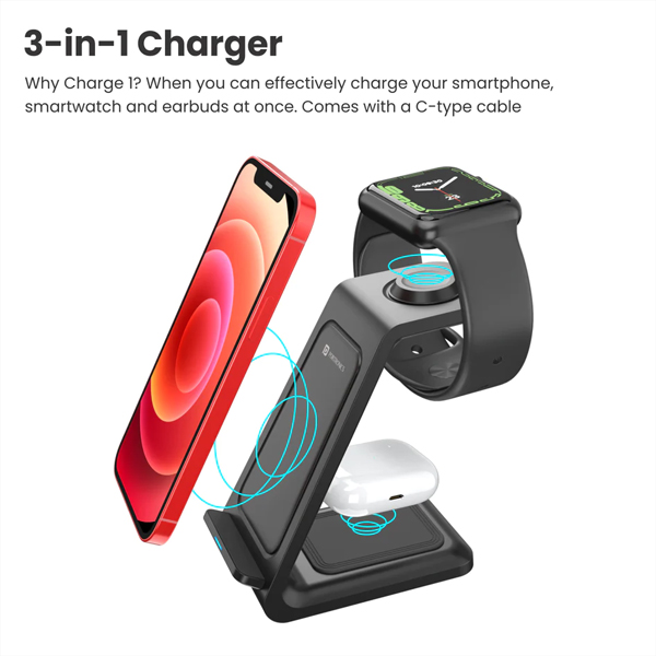 Portronics Freedom 33 3-in-1 15W Desktop Wireless Charging Pad-4