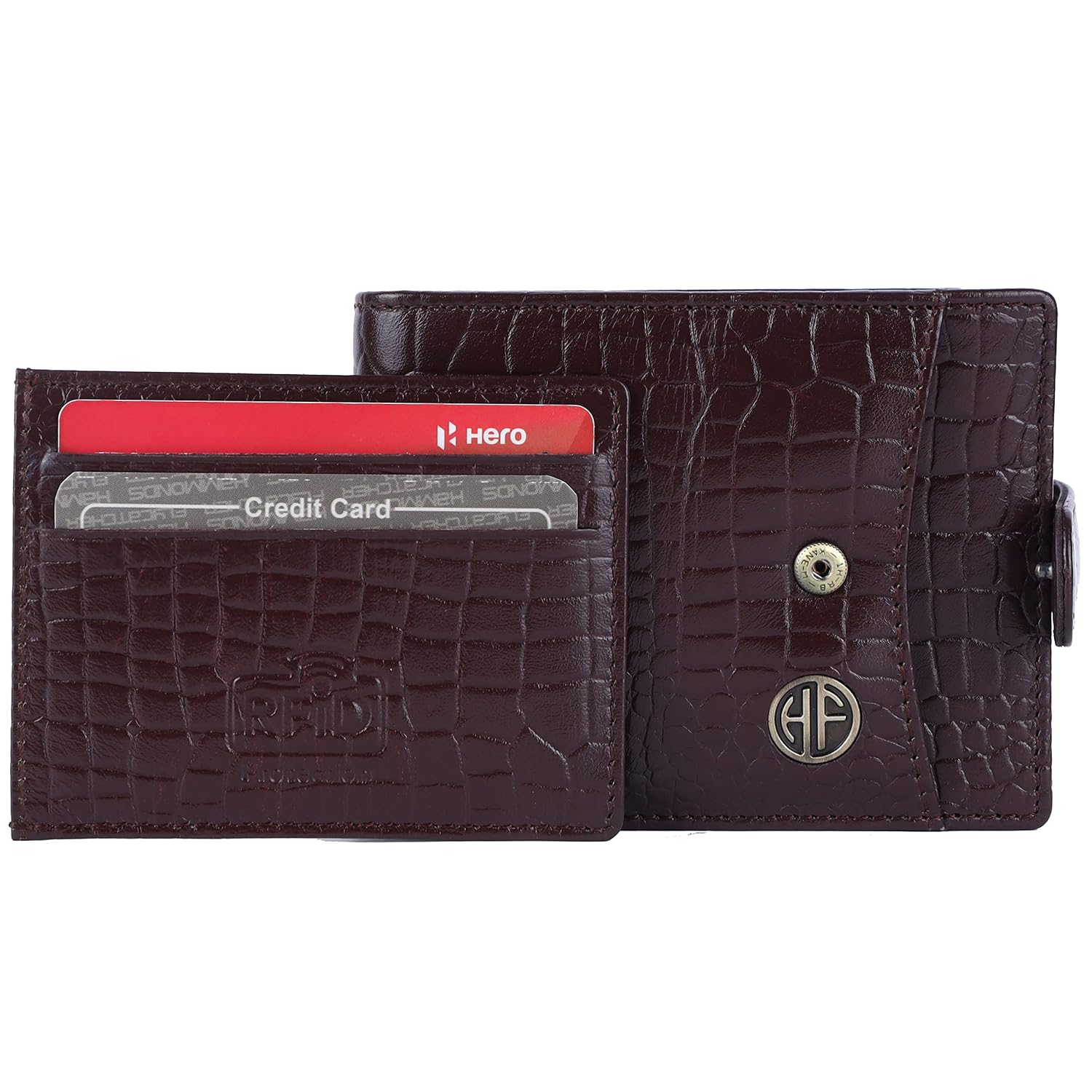 HF Premium Men's Leather Gift Set - Wallet & Belt Combo (Brynn Brown)-3