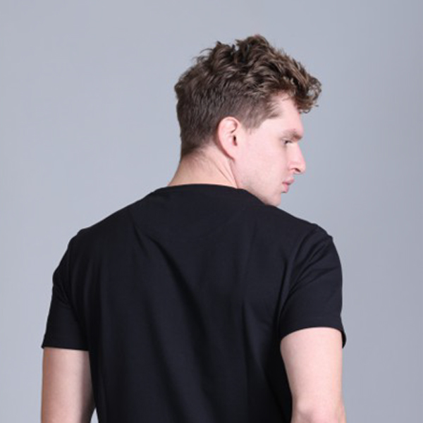 Indian Terrain Classic Solid Crew Neck - Black T-shirt-1