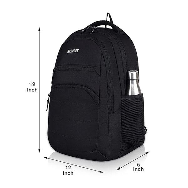 WILDHORN Arezzo Laptop Backpack with Custom Logo (Black)-5