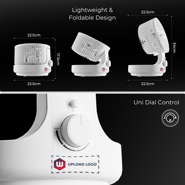 XECH AIRWAVE Desk Fan with Oscillation-5