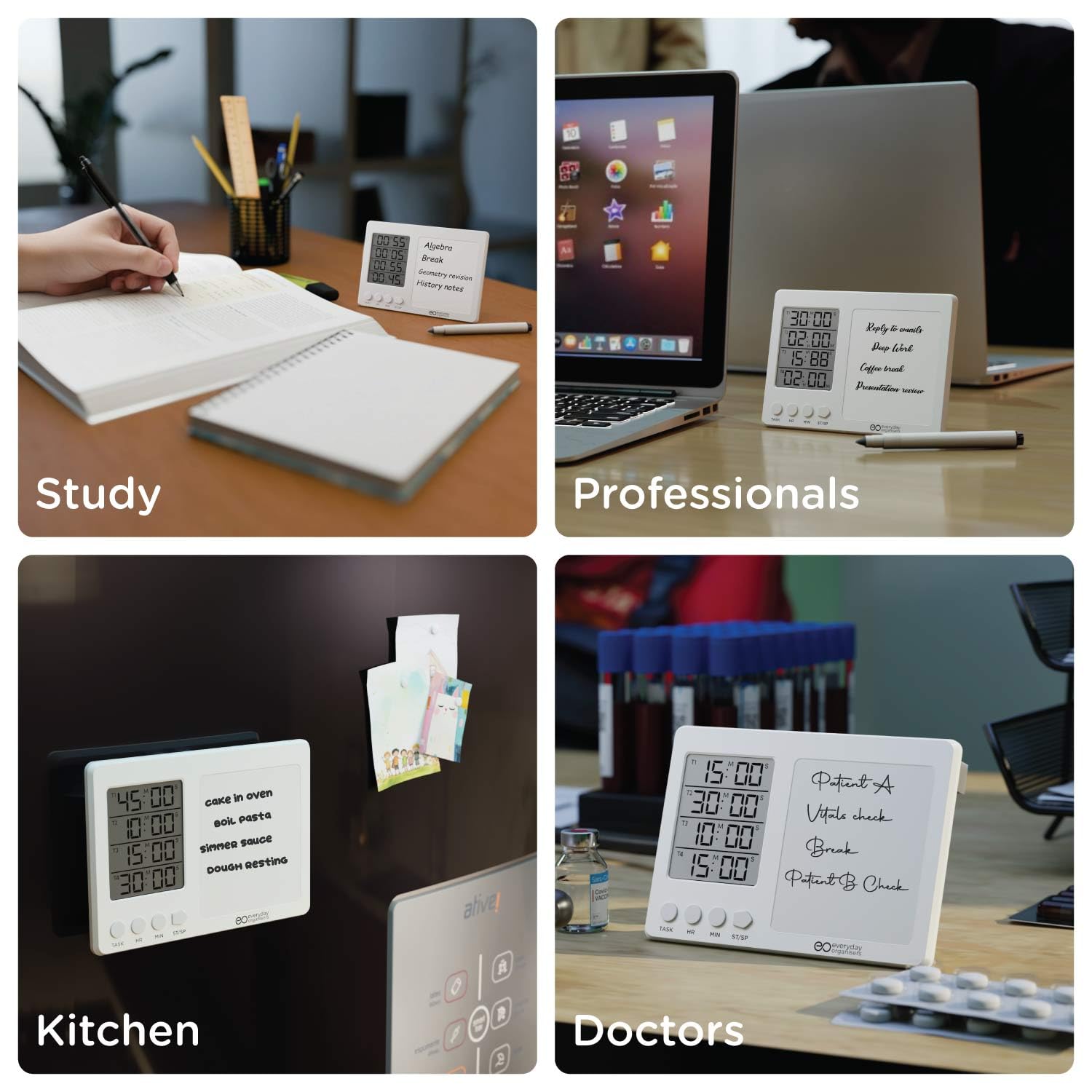 EO Time Board Pomodoro Timer with Mini Whiteboard with Custom Logo Branding-1