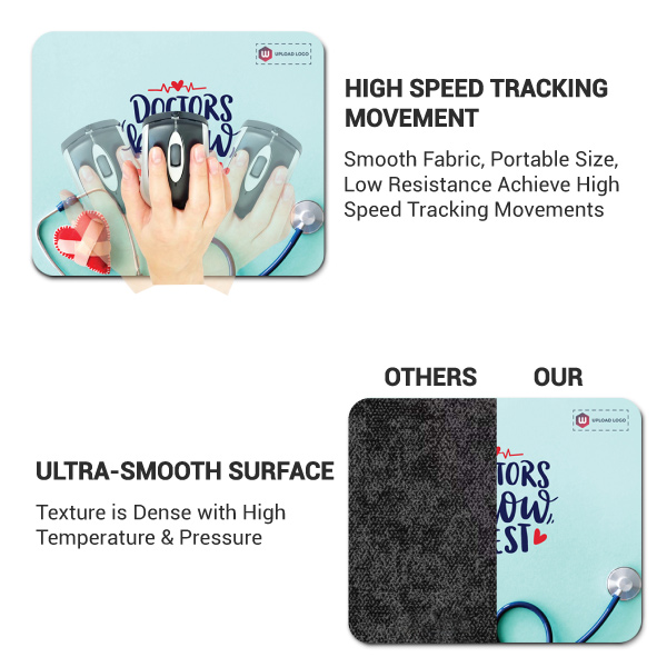 Doctor Knows Best Printed Mouse Pad with Customized Logo-3