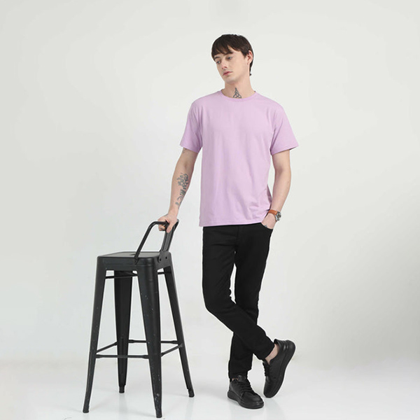 Caslay Organic Crew Neck T-Shirt (Lavender)-5