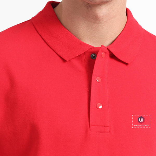 Caslay Organic Polo T-Shirt (Red)-5