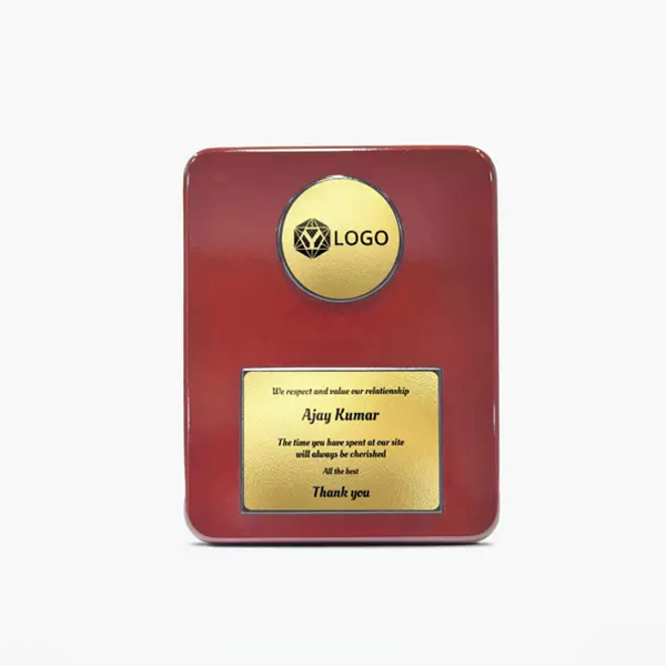 Triumph Wooden Trophy with Personalized Gold Plating-0