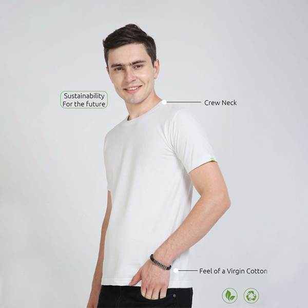 Caslay Crew Neck T-Shirt (White)-2