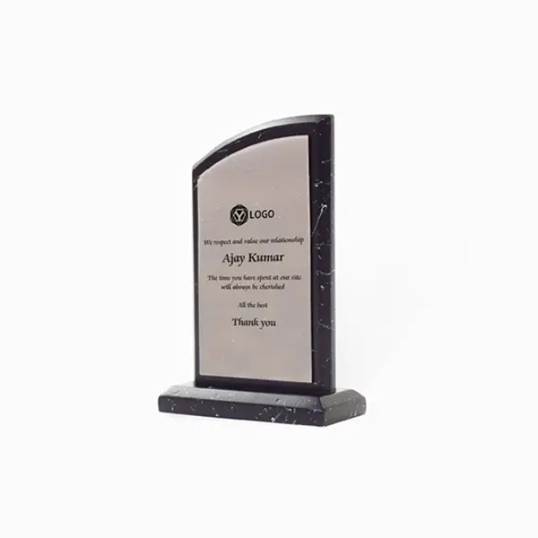 Empyrean Trophy - Classic Wooden Award with Silver Imprint-1