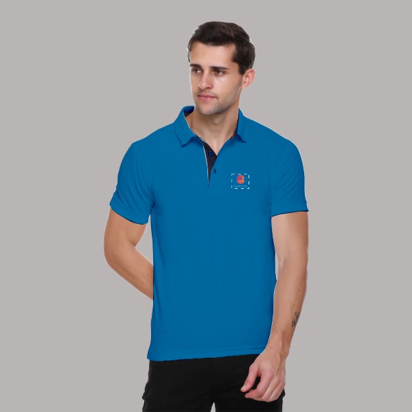 Winbarg Polo T-shirt for Men (Dell Blue)-0